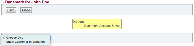 Options After A Customer Is Sent To Dynamark